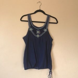 Free People Embroidered Tank Top